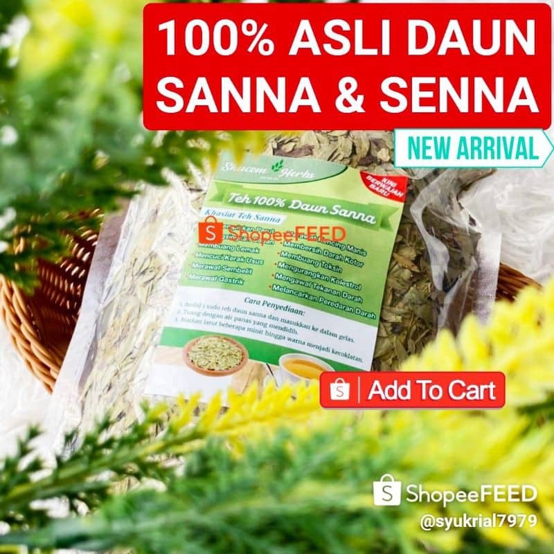 Sanna Tea Ready Stock 100 Original Tea Current Detoxs Sanna Leaves Senna Leaf Maki By Shucom Shopee Singapore