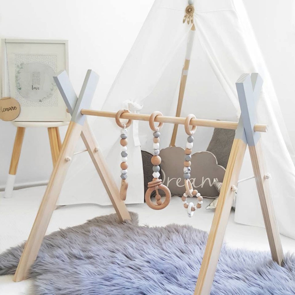 Nordic Style Wooden Rack Baby Gym Play 