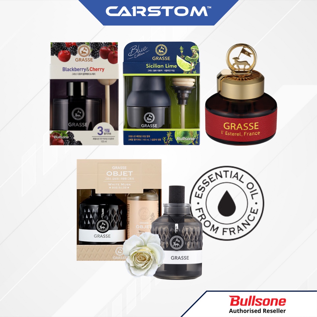 Local Stock Bullsone Grasse Diffuser - Essential Oils, Air Freshener, Car Freshener, Home Air Freshener for Cars & Homes