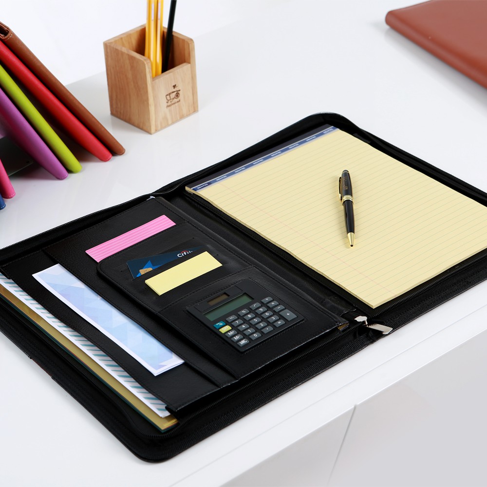 A4 Royal Project Pad Zipper Advanced Synthetic Leather Pad Business