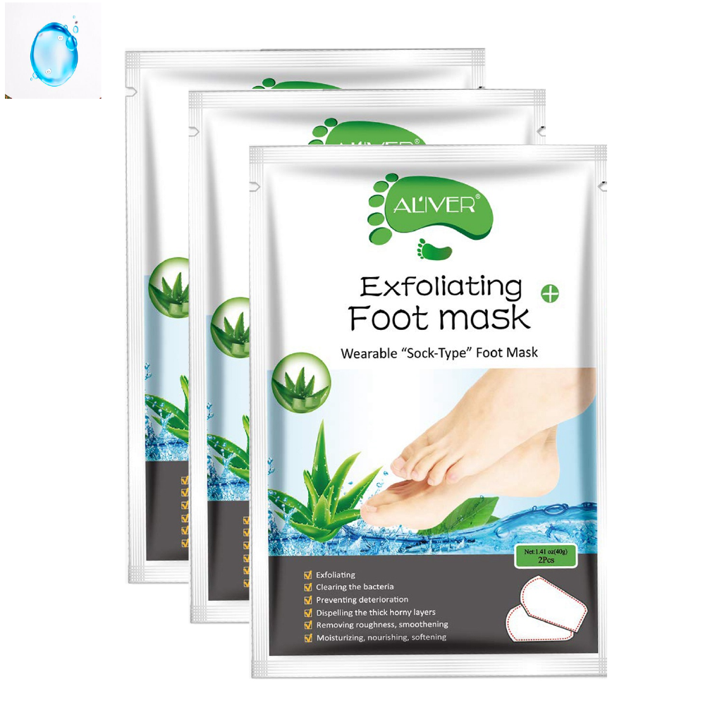 ¤→Aliver 3Pcs Baby Foot Peel Mask,Exfoliating Peel Off Calluses Dead