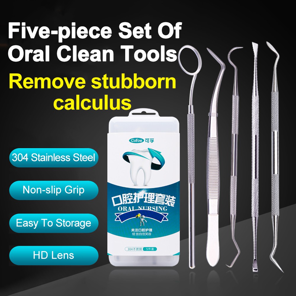 Cofoe 5Pcs/Set Dental calculus remover device Dental Oral Care Hygiene