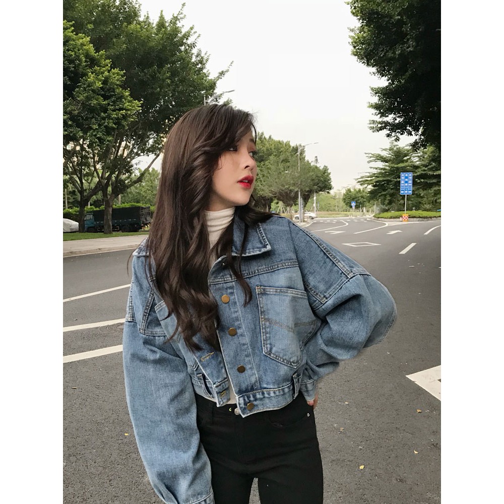 denim shirt crop top