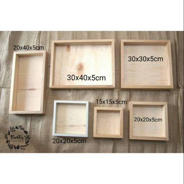 Wooden Box Frame x40cm Shopee Singapore