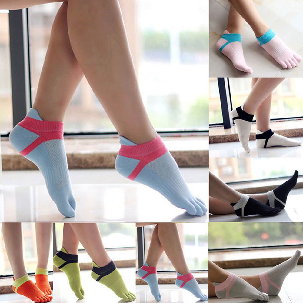 Details about   5 Pairs Cotton Women Toe Socks Five Finger Socks  Casual Sports Ankle Low Cut 