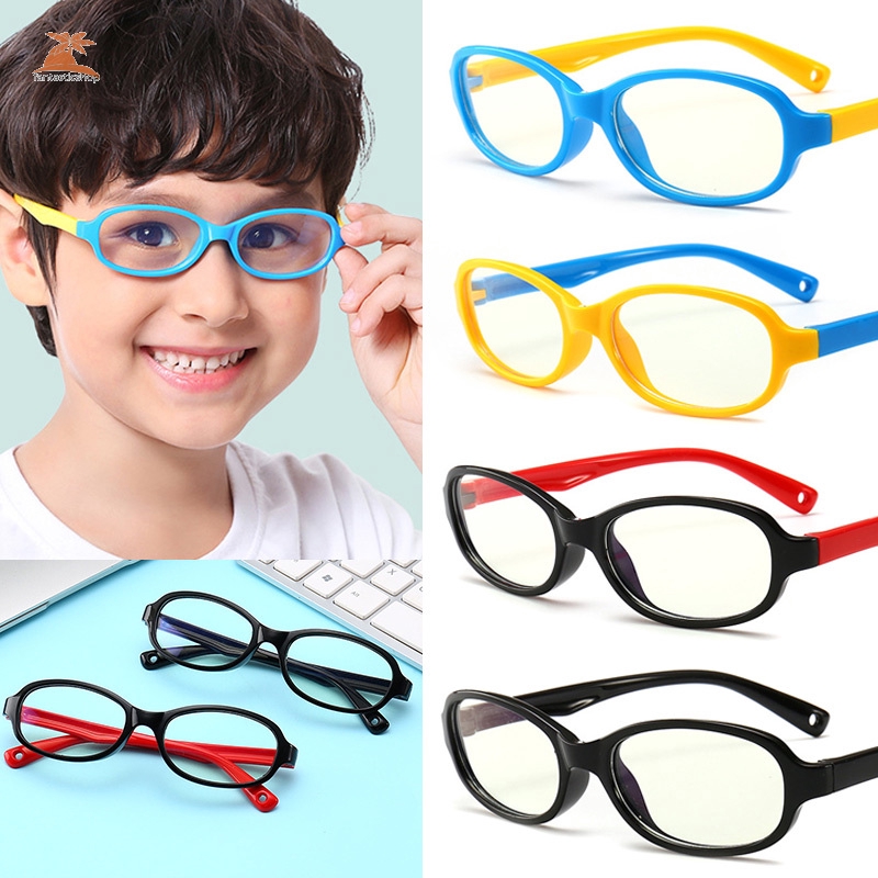 1 Pcs Children Kids Anti Blue Ray Glasses Flat Silicone Lightweight ...