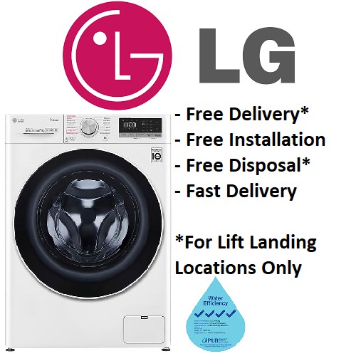 LG FV1408S4W 8KG AI DIRECT DRIVE FRONT LOAD WASHING MACHINE Shopee