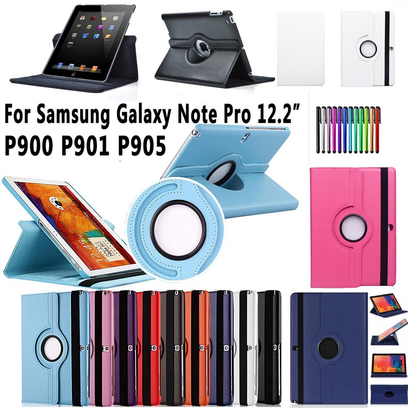For Samsung Galaxy Tab Note Pro 12.2" P900 Stand 360°Rotating Leather Cover | Shopee Singapore