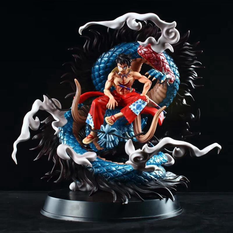 38cm Super Big GK Wano Country Kaido VS Monkey D Luffy Statue Figure Model Toy Shopee Singapore