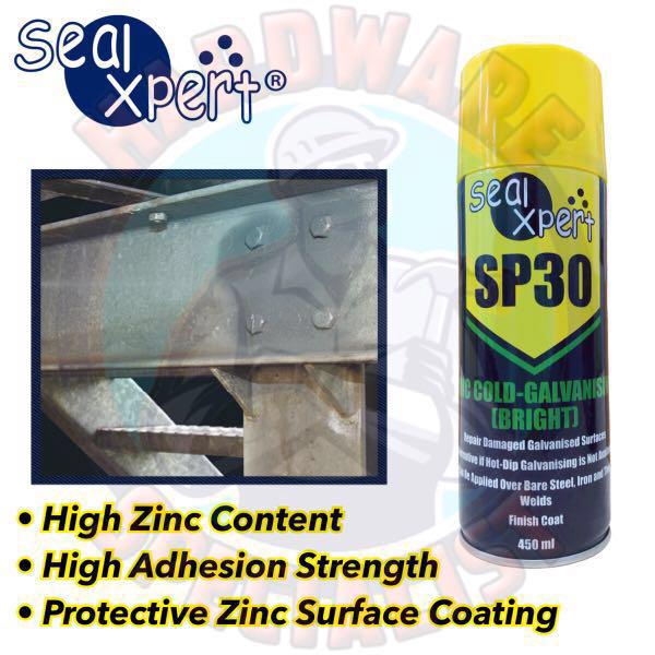 SealXpert SP30 Zinc Cold Galvanizing Spray (Bright) 450ml (Rust