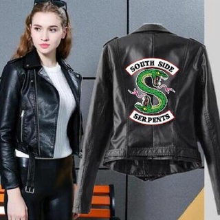 Image of thu nhỏ 2019 Riverdale Leather Jacket Women Fashion PU Motorcycle Jackets Southside Serpents Artificial Short Leather Motorcycle Coats #0