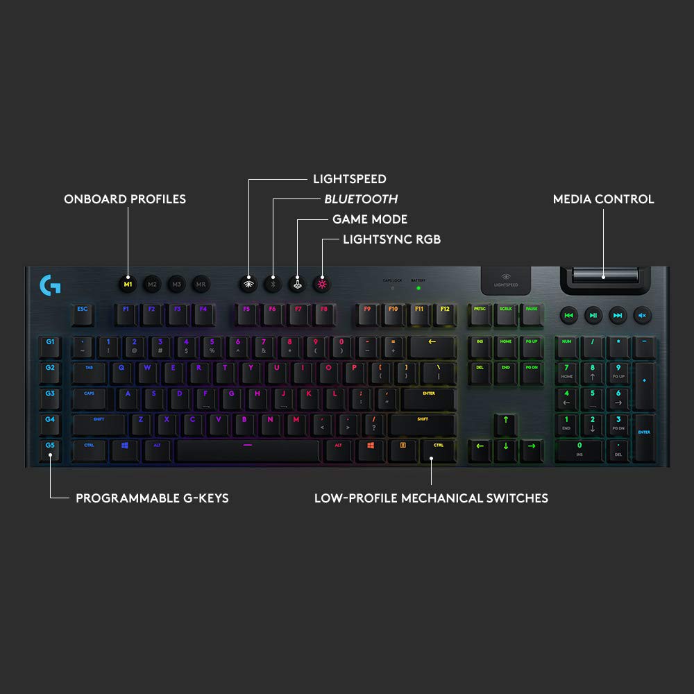 Logitech G915 LIGHTSYNC RGB Wireless Low Profile ...