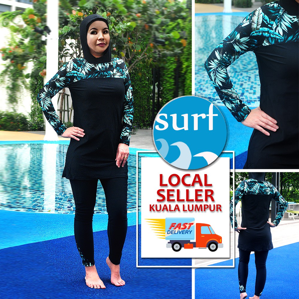  Baju  Renang Muslimah  Women Full Set Cover Swim  Suit Wear 
