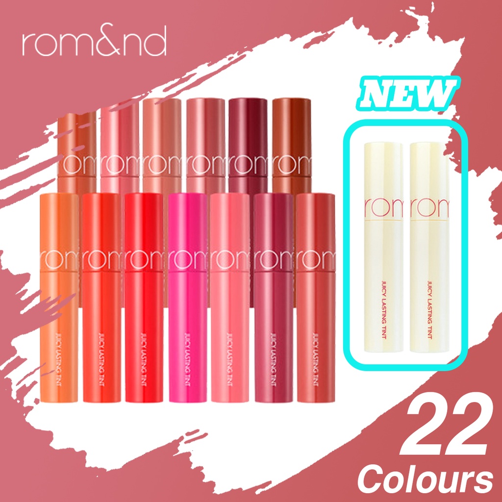[rom&nd] JUICY LASTING TINT (24 Colours) romand Lip Tint Gloss Fruity