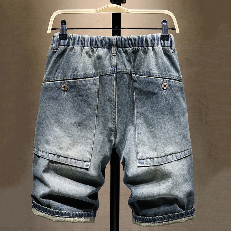 fat guy jean shorts