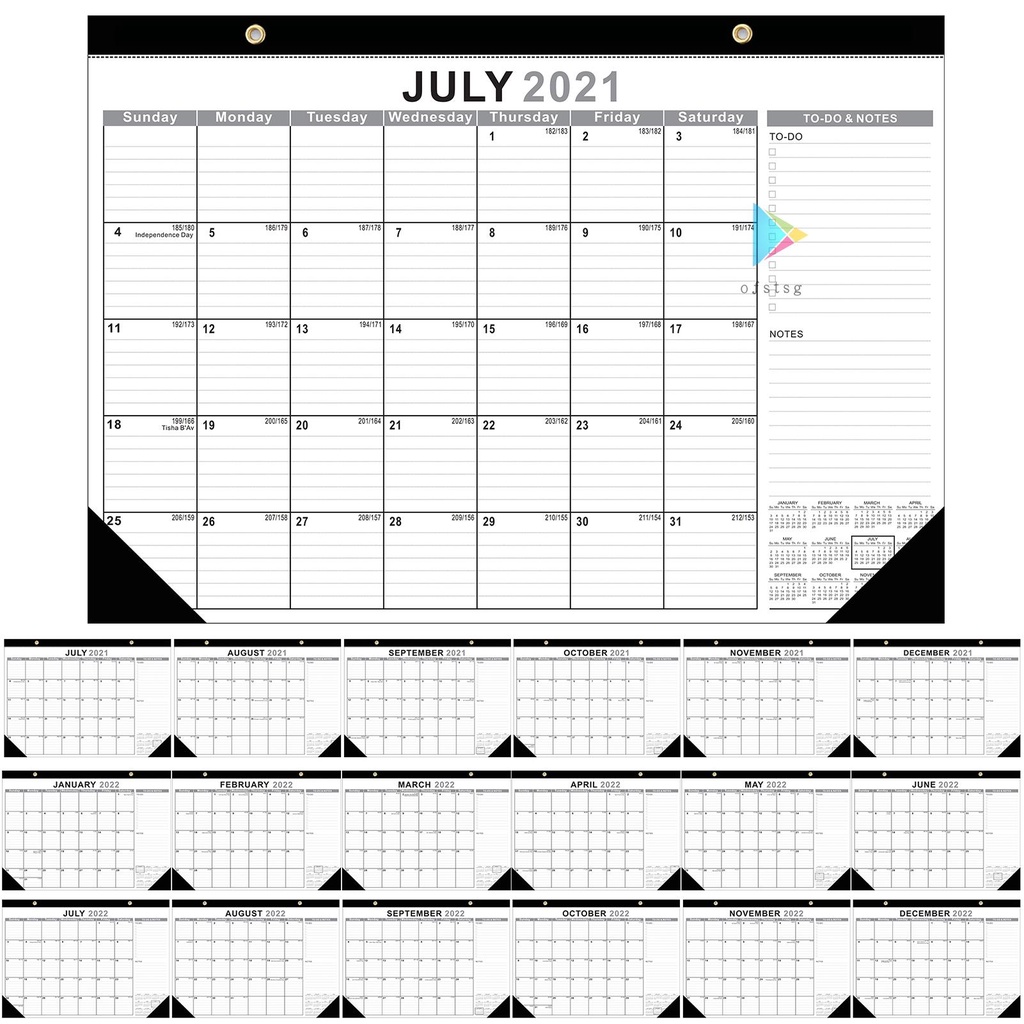 18 Month Calendar 2022 2023 Office]Wall Calendar 2022-2023 Monthly Calendar Planner From January 2022  To June 2023 17 X 12 Inches Twin-Wire Bound With Julian Dates For Planning  Organizing Your Home Office | Shopee Singapore