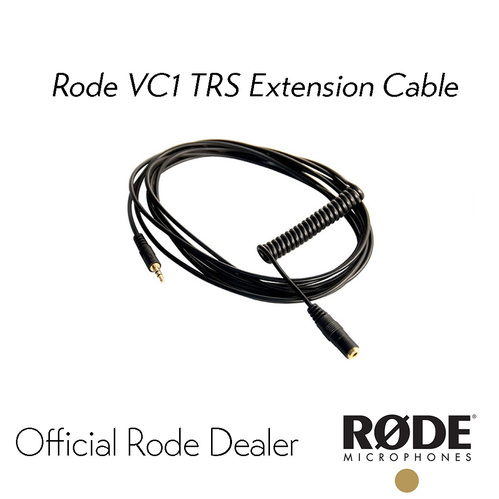 Rode VC1 3.5mm TRS Microphone Extension Cable for Cameras (10