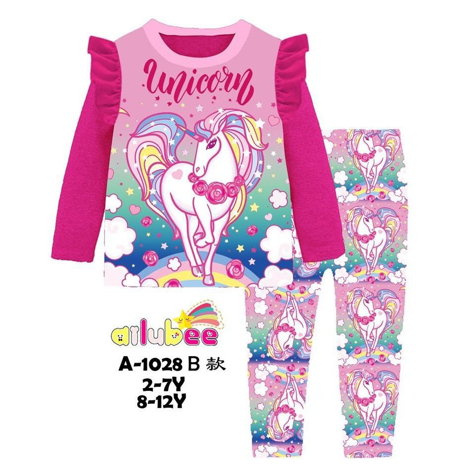 Ailubee Unicorn  A1028 Long Sleeve Pyjamas Sleepwear 