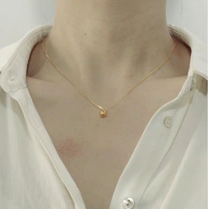 Mini Round Beads Necklace Female Simple Basic Small Gold Beans Clavicle Chain Shopee Singapore