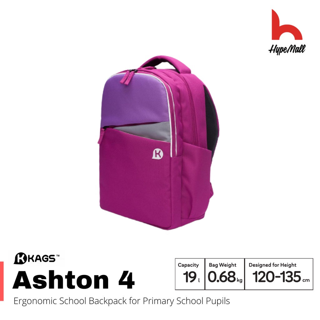 KAGS ASHTON Series 4 Ergonomic School Backpack for Primary School Pupils Shopee Singapore