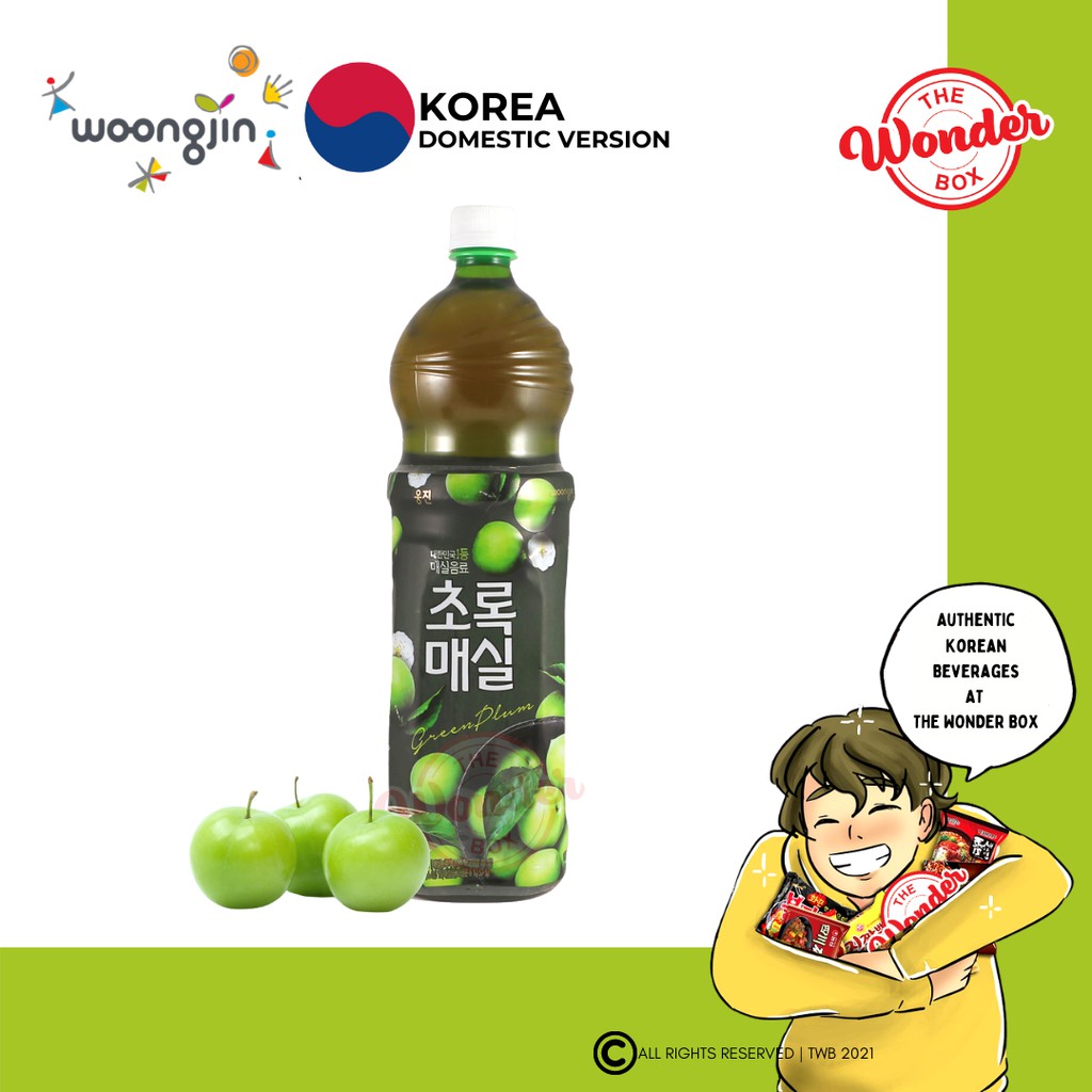MADE IN KOREA Korean Drink WOONGJIN Green Plum Juice 1.5L Chorok