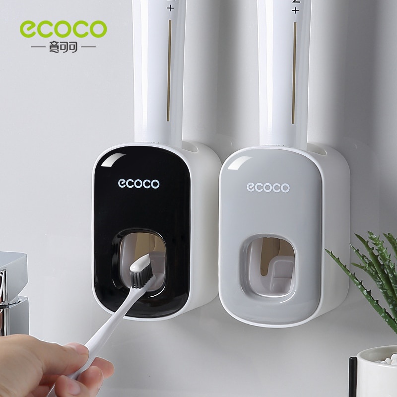 ECOCO Wall Mount Household Automatic Toothpaste Dispenser Toothbrush