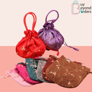 Image of [Ready Stock] Oriental Embroidery Drawstring Bag | Bag for Lunch break