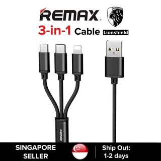 [SG] REMAX RC-131th Gition Series 3 in 1 Fast Charging Cable (Black)