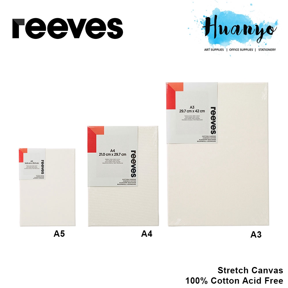 Reeves Artist Stretch Canvas Rectangle A Series Size A5 A4 A3 Shopee Singapore