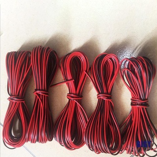 BIGY 10m LED Cables 2 Pin LED Strip Cable 22AWG 2 Core Red Black Electrical Wire