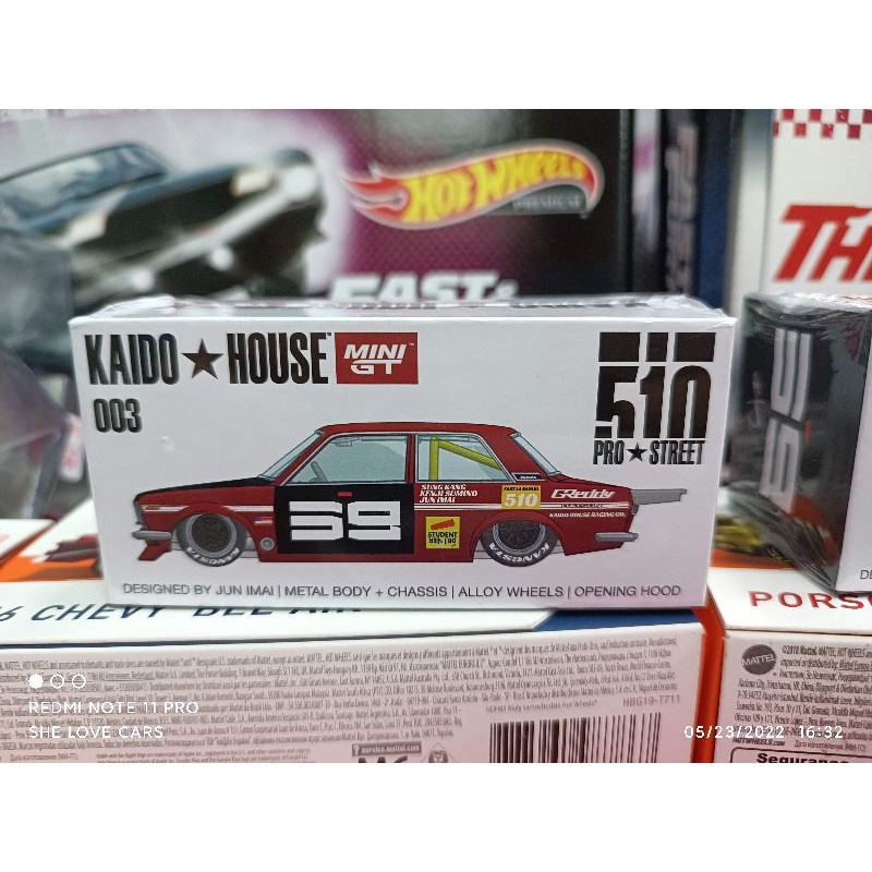 Modellino Datsun 510 1:64 Mini GT X Kaido House Datsun 510 Pro Street 1:64 - Modello Rosso Edizione Limitata KHMG003 Auto In Scala 1:64 Da Collezione - Foto 2