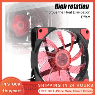 12cm 120mm 15 LEDs Ultra Silent 3pin 4pin PC CPU Case Cooler Cooling Fan