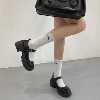 Image of upgraded version Round head small leather shoes female Britain wind 2021 new spring Japanese JK uniform thick bottom Korean version of lady Mary Shoes
