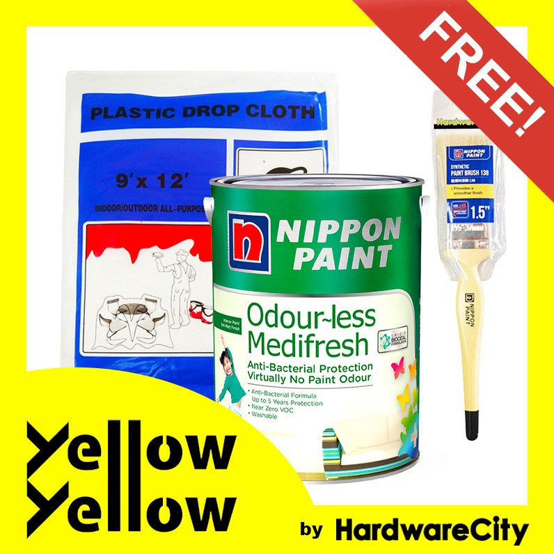 [FREE PAINT SET] Nippon Paint Odourless Medifresh (ODOURLESS MEDIFRESH