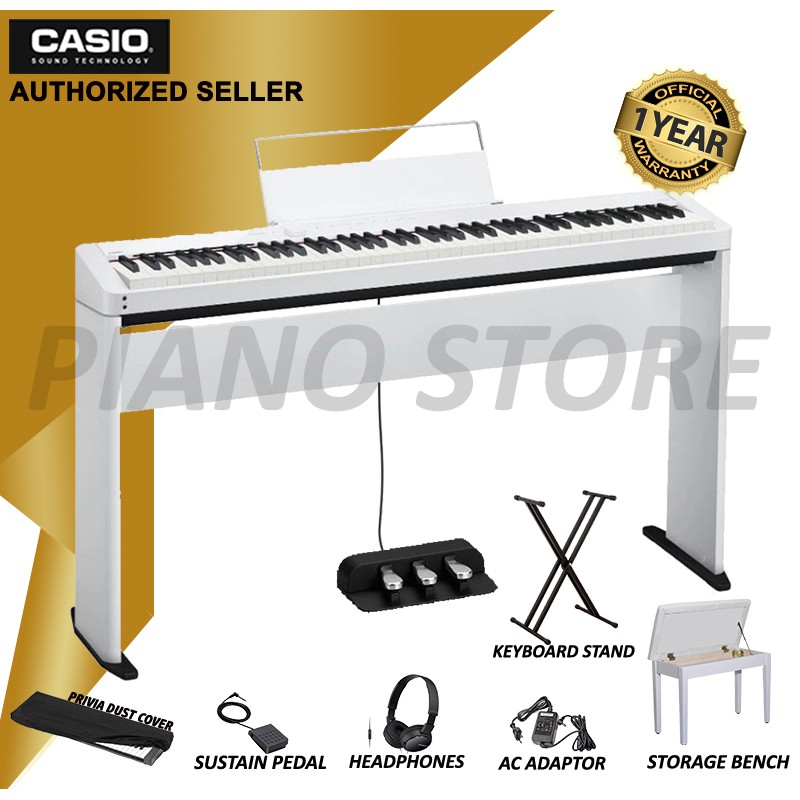 Casio Px S1000 White Privia Digital Piano Pxs1000 With Storage Bench Extra Keyboard Stand Px S1000 With Bluetooth Shopee Singapore