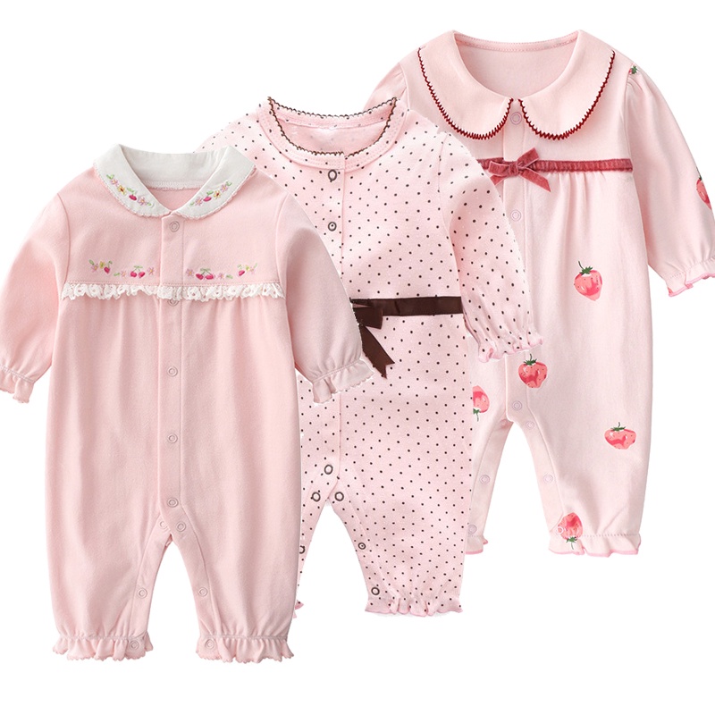 Newborn Baby girls Jumpsuit Infant Long Sleeve Romper | Shopee Singapore