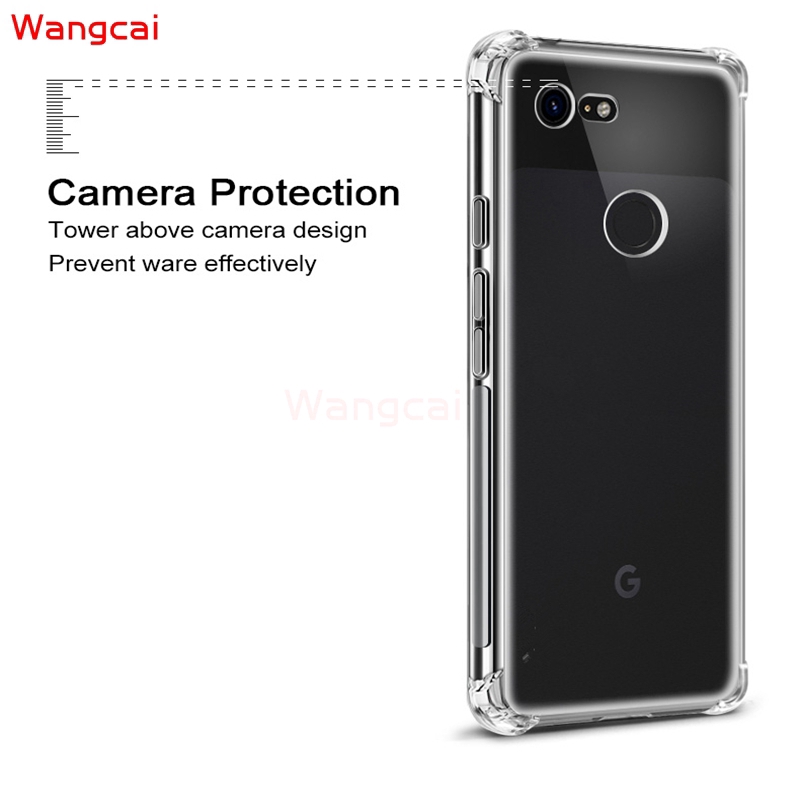 Google Pixel 5 XL 4a 4 3a 3 2 XL Case Shockproof Drop Proof Transparent Clear Soft TPU Simple Case Cover