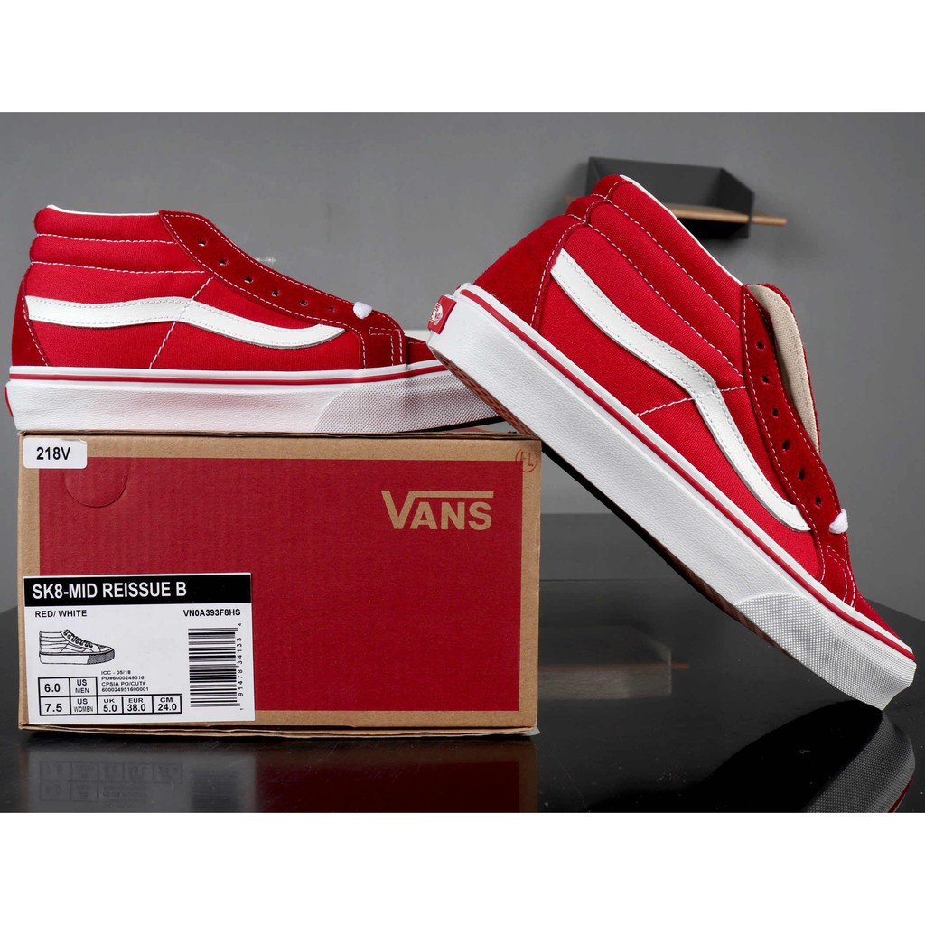 vans sk8 mid red