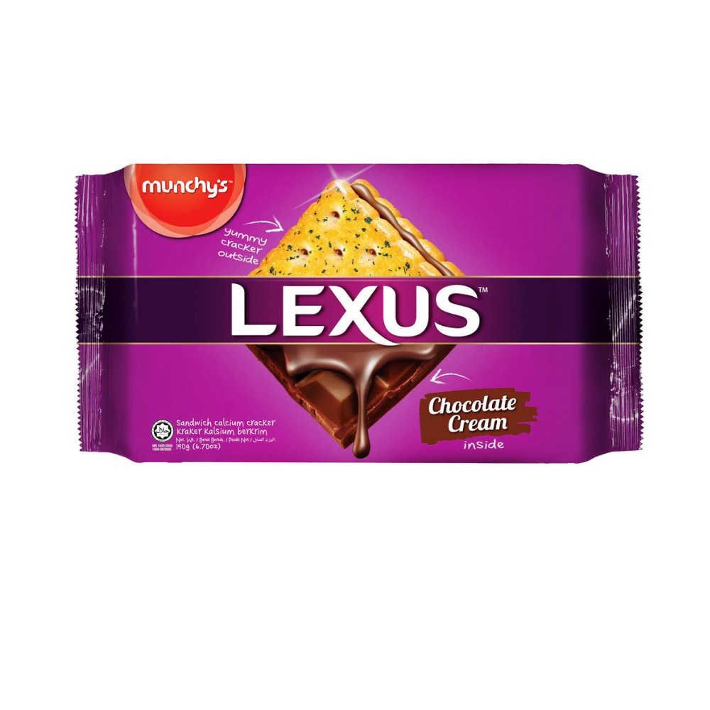 Munchy's Lexus Chocolate Sandwich Biscuits (190g x 6 Packs) | Shopee ...