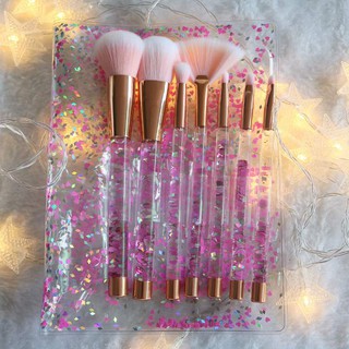 liquid glitter makeup brushes