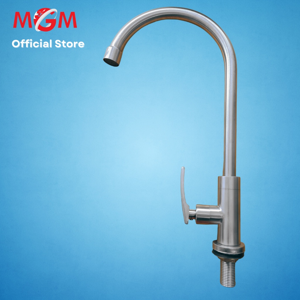 MGM Arc Spout Stainless Steel Kitchen Tap SS3010 Shopee Singapore