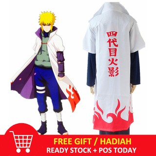 Image of Naruto 4th yondaime namikaze minato Hokage Halloween Cosplay Costume Cloak Coat