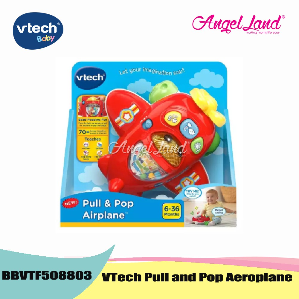 vtech pull & pop aeroplane