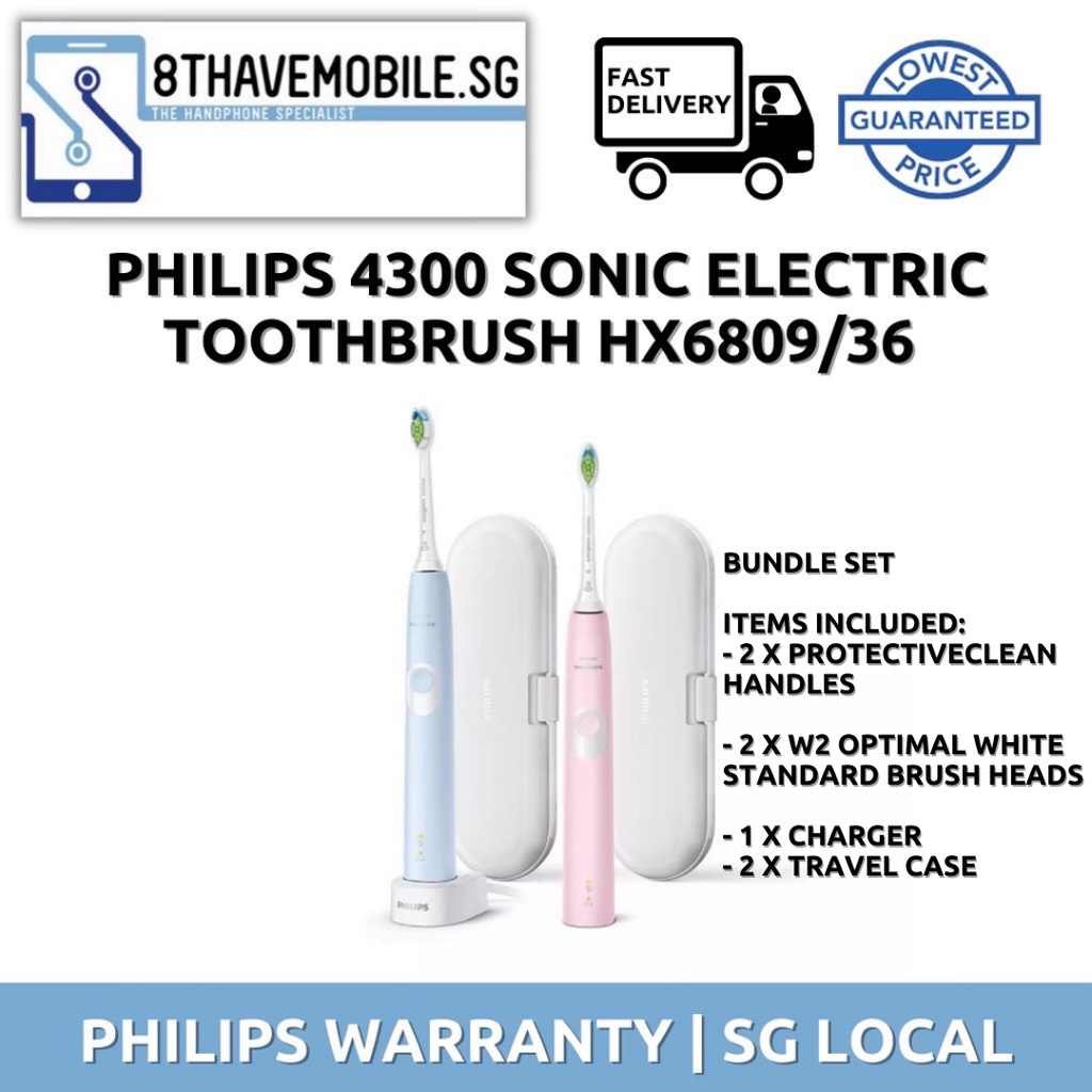 [Bundle] Philips Sonicare ProtectiveClean 4300 Sonic Electric