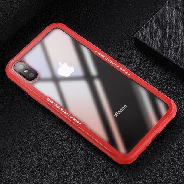 0 55mm Toughened Glass Super Light Silicon Case For Iphone X Iphone 8 Shopee Singapore