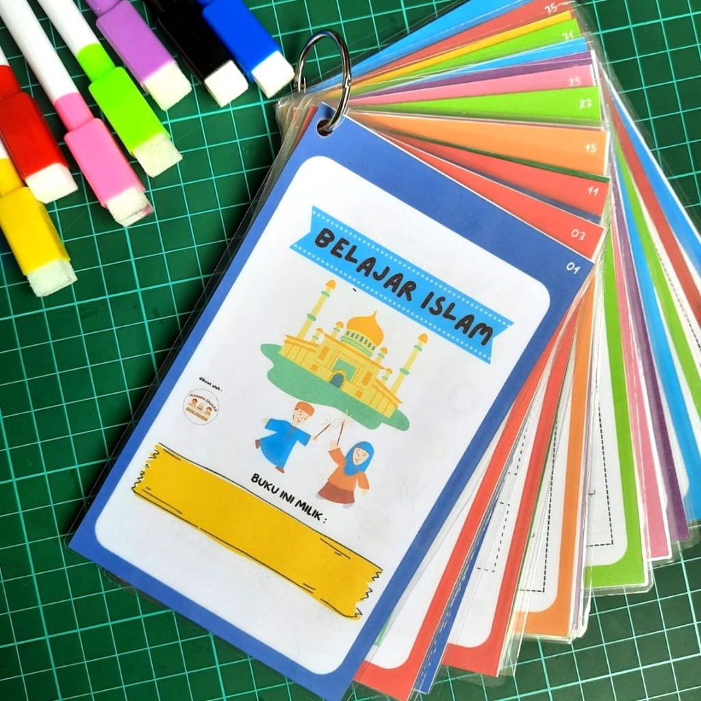 Wipe and Clean Book Belajar Islam untuk Anak 1  2  3 4 tahun Activity Book Islami Busy Book Edukatif
