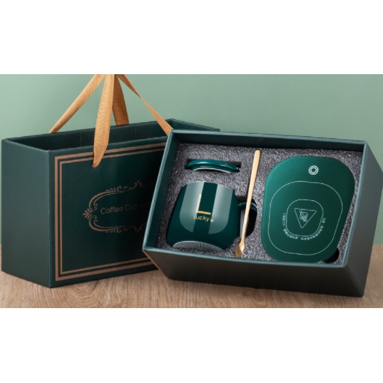 [SG Stock] Auto Coffee Mug Warmer comes with Spoon and Cup and gift box
