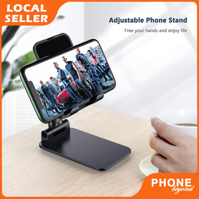 [SG] Universal Phone Stand for Desk Foldable Portable Adjustable Tablet and Cell Phone Holder Charging Dock Metal Stand