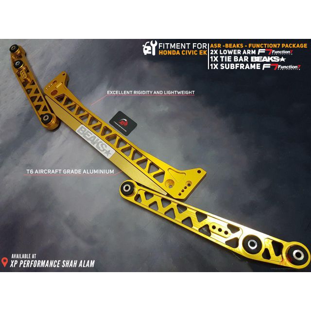 READY STOCK HONDA CIVIC EG,EK SET** LOWER ARM FUNCTION7* SUBFRAME FUNCTION7* TIE BAR BEAKS