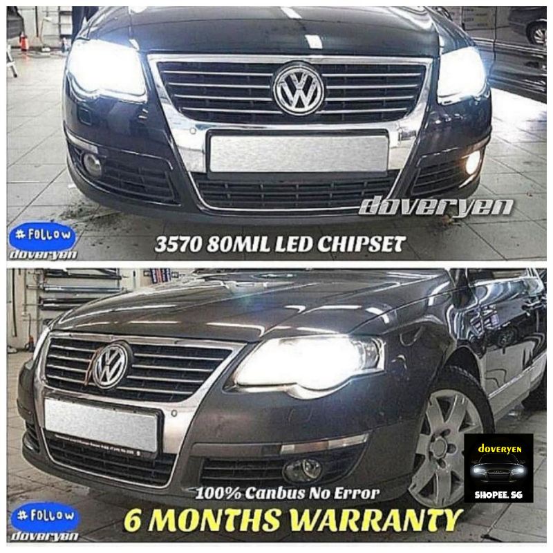 Xenon White LED Reverse Light Bulb Upgrade Kit For VW Passat B6 3C – SALE